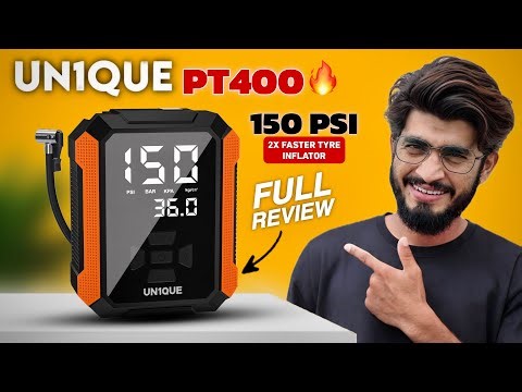 UN1QUE PT400 Tyre Inflator for Car || Portable Air Compressor with Digital Tyre Pressure Gauge