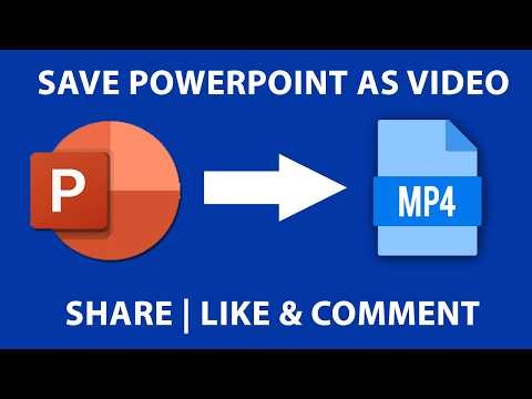 How to Convert PowerPoint Presentation into MP4 Video 🎥💻