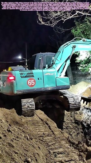 Balancing on the Brink: The Excavator's Nighttime Tightrope