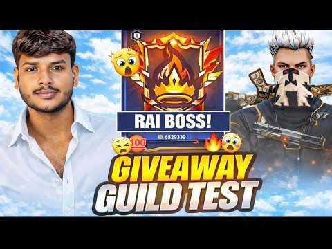TOP 1 FREE FIRE LIVE GUILD TESTING | GUILD TEST | GIVEAWAY REDEEM CODE FF