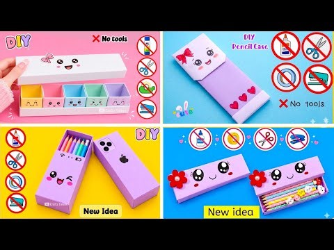 DIY Easy Origami Desk Organizer |No Glue, No Scissors |Cute Pencil Case |Paper Craft |School Project