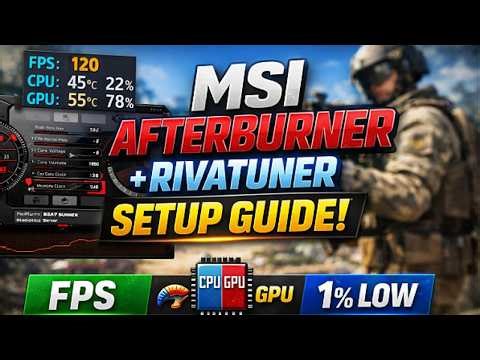 MSI Afterburner + RivaTuner Setup Guide (2026) | FPS, 1% Low & GPU Overlay Tutorial
