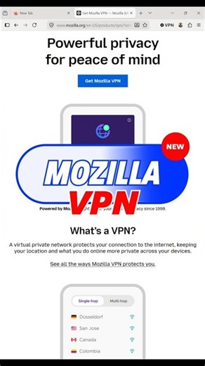 New! VPN in Mozilla Firefox #shorts