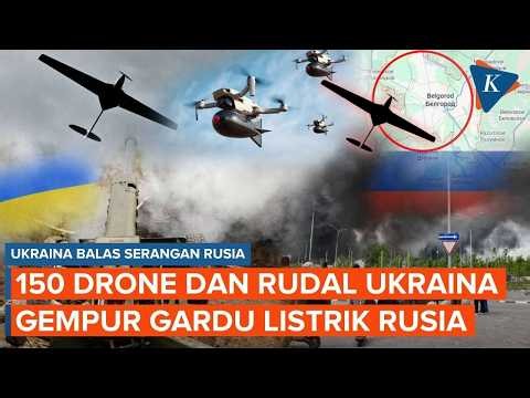 Balas Rusia, 150 Drone dan Rudal Ukraina Bombardir Fasilitas Energi Moskwa