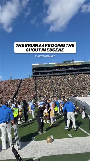 @UCLAFootball is turning up the vibes and enjoying the tradition at Autzen Stadium (via X/Blutman27) #cfb #collegefootball #bigten #ucla #oregon