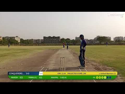 CONQUERORS 2.0 vs United Warriors 11 live cricket match | Healthiearth Super Sunday (League 1 2026)