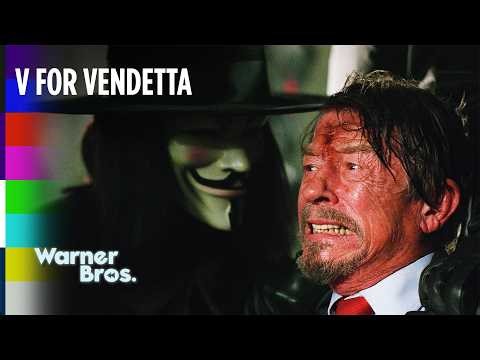 V For Vendetta | V's Final Police Shootout | Warner Bros. Rewind