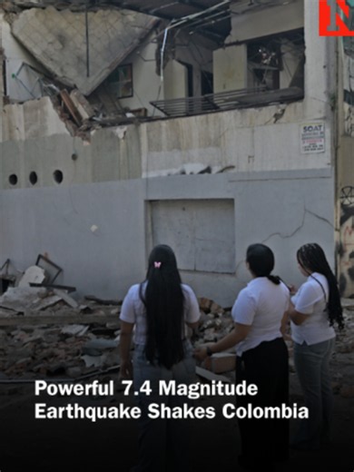 A powerful 7.4-magnitude #earthquake struck western #Colombia on Monday, shaking parts of the country and neighboring #Ecuador and prompting people to evacuate homes and buildings. #news #newsweek