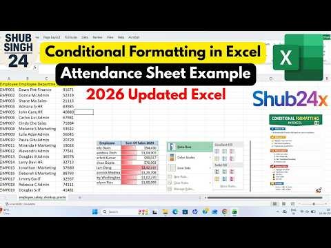 Conditional Formatting in Excel Full Tutorial | Beginner to Advanced in 2026 step by step