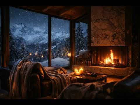 Sleeping Next to a $30,000/Night Swiss Chalet Fireplace (3 Hours Crackling Fire)