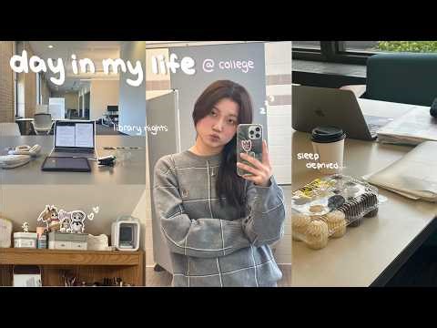 UNI vlog ☁️ library nights, business computer lab, productive & realistic, so sleepy, taking it slow