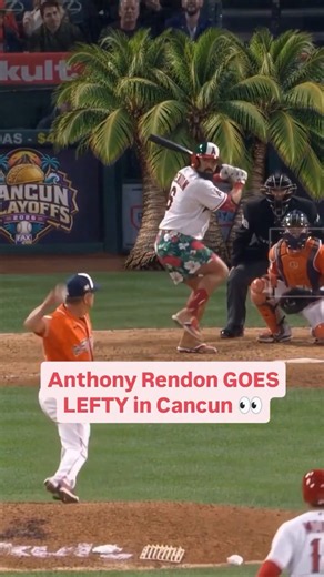 Anthony Rendon LEFT-HANDED HOME RUN in Cancun! 👀🇲🇽 #mlb #baseball #angels #losangelesangels #cancun