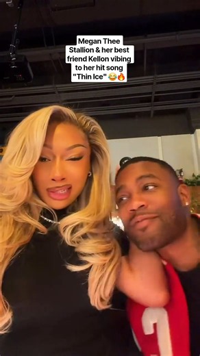 Megan Thee Stallion & her best friend Kellon vibing to her hit song "Thin Ice" 🔥