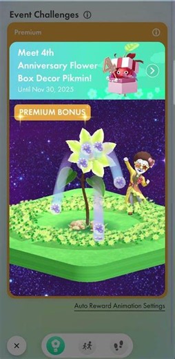Completando el 4to pase de aniversario (2025) con el ticket premium #pikmin #pikminbloom