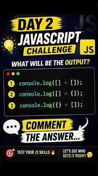 “99% Developers Fail This 😳 | JavaScript Challenge Day 2” #javascript #coding #developer #shorts