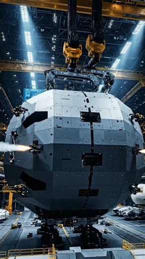 Military Lunar Base Module Assembly Timelapse | Inside Massive Aerospace Facility