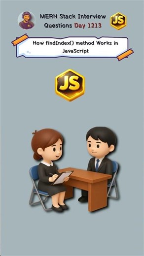 JavaScript findIndex() Explained in 60 Seconds 🔥 (Interview Ready) #shorts