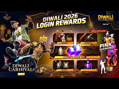 Diwali Event, Magic Cube Store Update 🤯🥳| m1887 skin event | free fire new event | ff new event