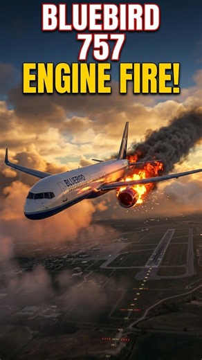 BLUEBIRD 757 ENGINE FIRE 🔥🚨 #aviation#msfs2024 #flightsimulator