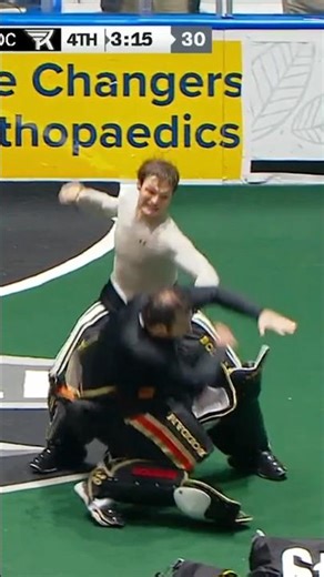 RARE NLL LACROSSE GOALIE FIGHT!!! 🥊 #shorts