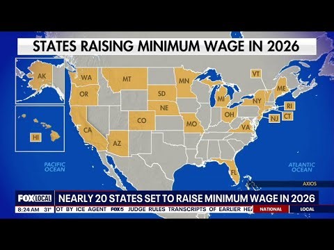 Nearly 20 states to increase minimum wage in 2026