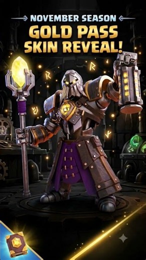 November season goldpass skin For warden #clashofclans
