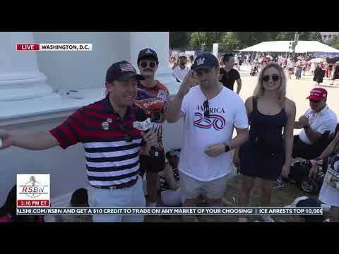 WATCH: RSBN Live Speaks with Energetic America 250 Guests at D.C. Arch - 07/04/26