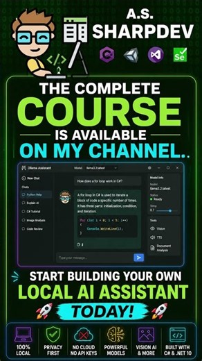 Build Your Own AI Assistant with C# 🤖 | Ollama + .NET 10