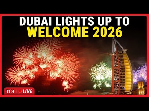 Dubai New Year 2026 LIVE I Fireworks At Burj Khalifa I Dubai Ushers In 2026 With Music, Lights