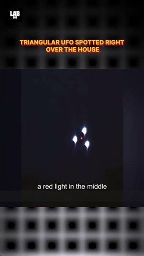 Shocking Footage: Triangular UFO Caught On Camera Right Over The House! #shorts #lab360 #alien