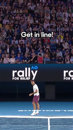 You miss 100% of the shots you don't take, taken too seriously 😅 There won't be a dull moment when Roger's on court again for the #AO26 Opening Ceremony. 🎟️ https://www.ticketmaster.com.au/event/2500637AD4E06ED0 | Australian Open