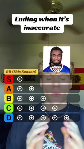 RB Tierlist (This Season) #foryyou #fyp #nfl #ftpicks | James Conner