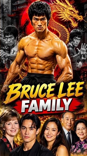 Bruce Lee Family 🥋 | Wife, 2 Children & Parents | Hollywood Family Files #shorts