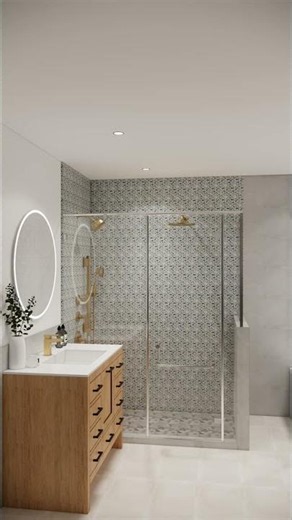 Bathroom Tile Design Tips for Small Spaces by Galactic Tiles | New York Bathroom #shorts