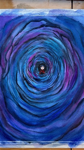 Spiral Watercolor Background Technique – Easy Spiral Wash