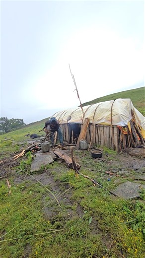 Traditional Himalayan Village Life in Nepal | Living in a Rustic Mountain Cattle Shed #villagelife