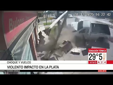 🚨 LA PLATA: CHOQUE, VUELCO Y UNA TROMPADA INESPERADA