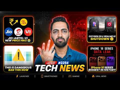 Jio-Airtel-Vi New Price Hike😐,Oxygen OS & realmeUI Shutdown😭,This App Should be Banned,iPhone 18😢