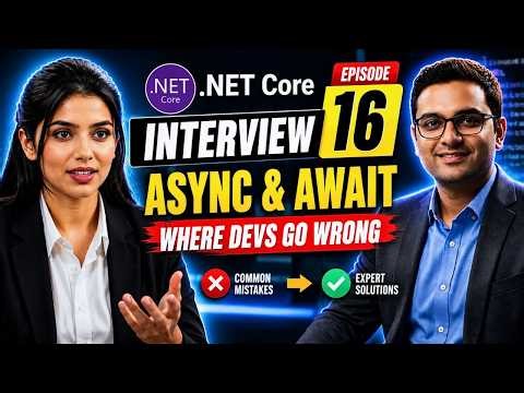 C# Async & Await Interview Questions Explained | .NET Core Series (Ep 16)