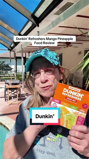 Dunkin Mango Pineapple refresher at home drink mix. This is for people who don’t have a Dunkin’ nearby. You just mix this in a 16.9 ounce bottle of water. Does it taste as good as the refresher at Dunkin’? #foodreview #refresher #mangopineapple #foodreviews