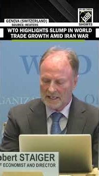 WTO Chief Economist Robert Staiger highlights slump in world trade growth amid Iran war