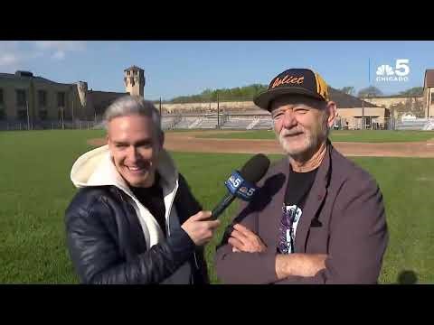 Actor Bill Murray previews Joliet Slammers game happening at old prison alongside team's co-owner