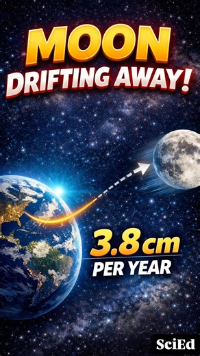 The Moon drifts away 3.8 cm each year.🌓