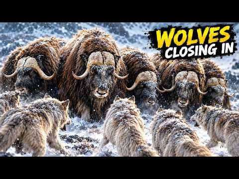 Arctic Wolves Surround Musk Ox Calves | The Herd’s Final Stand | 4K Wildlife Documentary