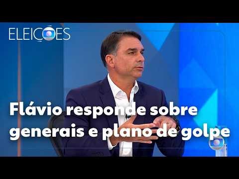 Eleições 2026 - Flávio Bolsonaro responde sobre depoimentos de generais que confirmam plano de golpe