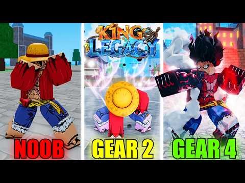Noob to Max Level As GEAR 4 Luffy In King Legacy (Roblox)