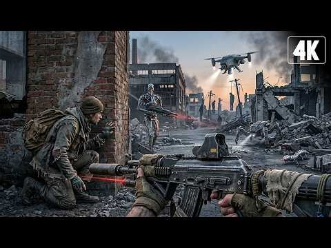 America Under Siege by Alien Machines | Immersive Future War Terminator Resistence 4K 60FPS Gameplay