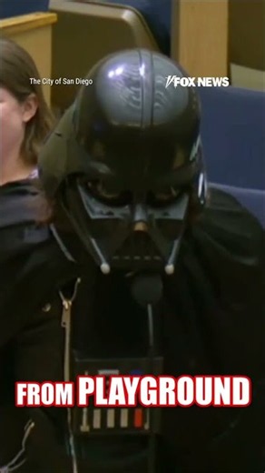 Darth Vader CRASHES city hall meeting, mocks Flock cameras #foxnews #news #shorts #localnews
