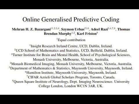 Online Generalised Predictive Coding
