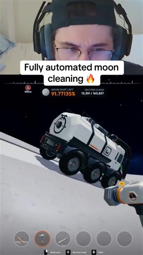 I built a machine that cleans the entire moon for me in Moon Sweepers 🌕🤖 Over 100 robots cleaning the moon in Moon Sweepers while I do absolutely nothing 😭 Am I the moon rizzler? #cedricsworld #gaming #cozy #incremental #moonsweepers